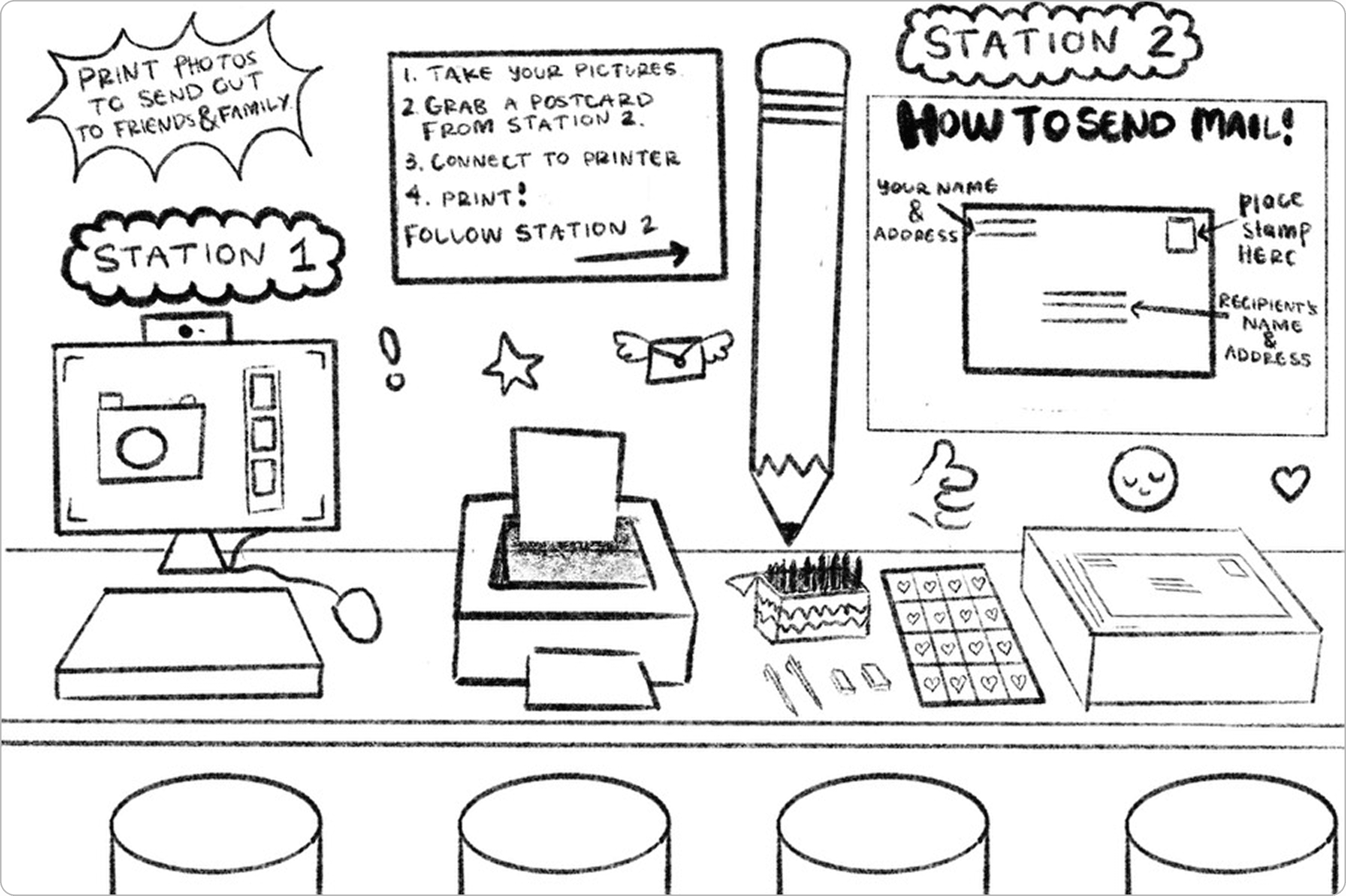 Sketch of the Computer Corner concept